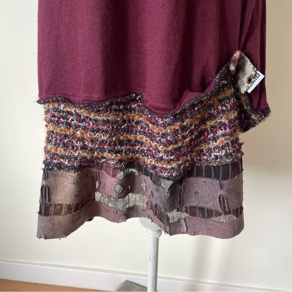 Suniq Brooklyn Upcycled One of a Kind Wool Short Sleeve Turtleneck Sweater Dress - Picture 6 of 9